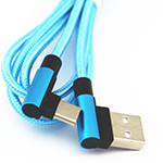 90 Degree right angle 1M Aluminum alloy shell braided type c usb cable 